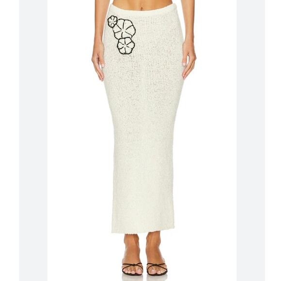 NWOT REVOLVE Asta Resort Camilla Skirt in Merino Alpaca Ivory Size Medium - Picture 3 of 9